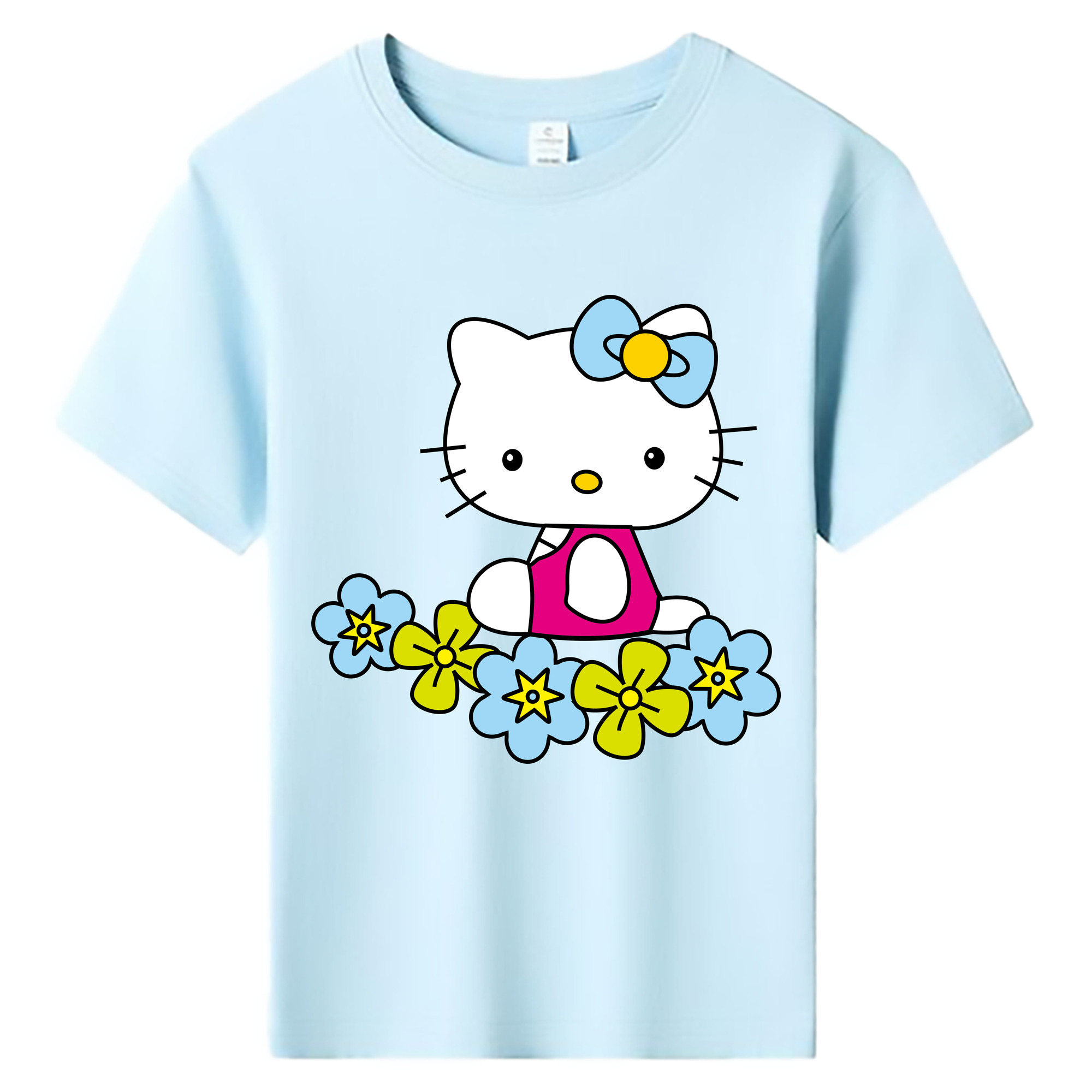 （画像用） Hello Kitty ハローキティ 綿100％キッズTシャツ（フロントプリント）